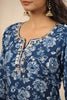 Blue Color Muslin Embroidered Gharara Suit
