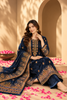 Navy Color Velvet Digital Printed Unstitched Suit Material
