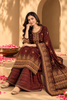Maroon Color Velvet Digital Printed Unstitched Suit Material