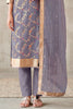 Lavender Silk Resham And Zari Woven Unstitched Suit Fabric