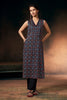 Black Muslin Printed And Mirror Work Kurta Set
