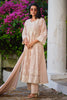 Beige Cotton Resham Embroidered Chikankari  Anarkali  Suit Set