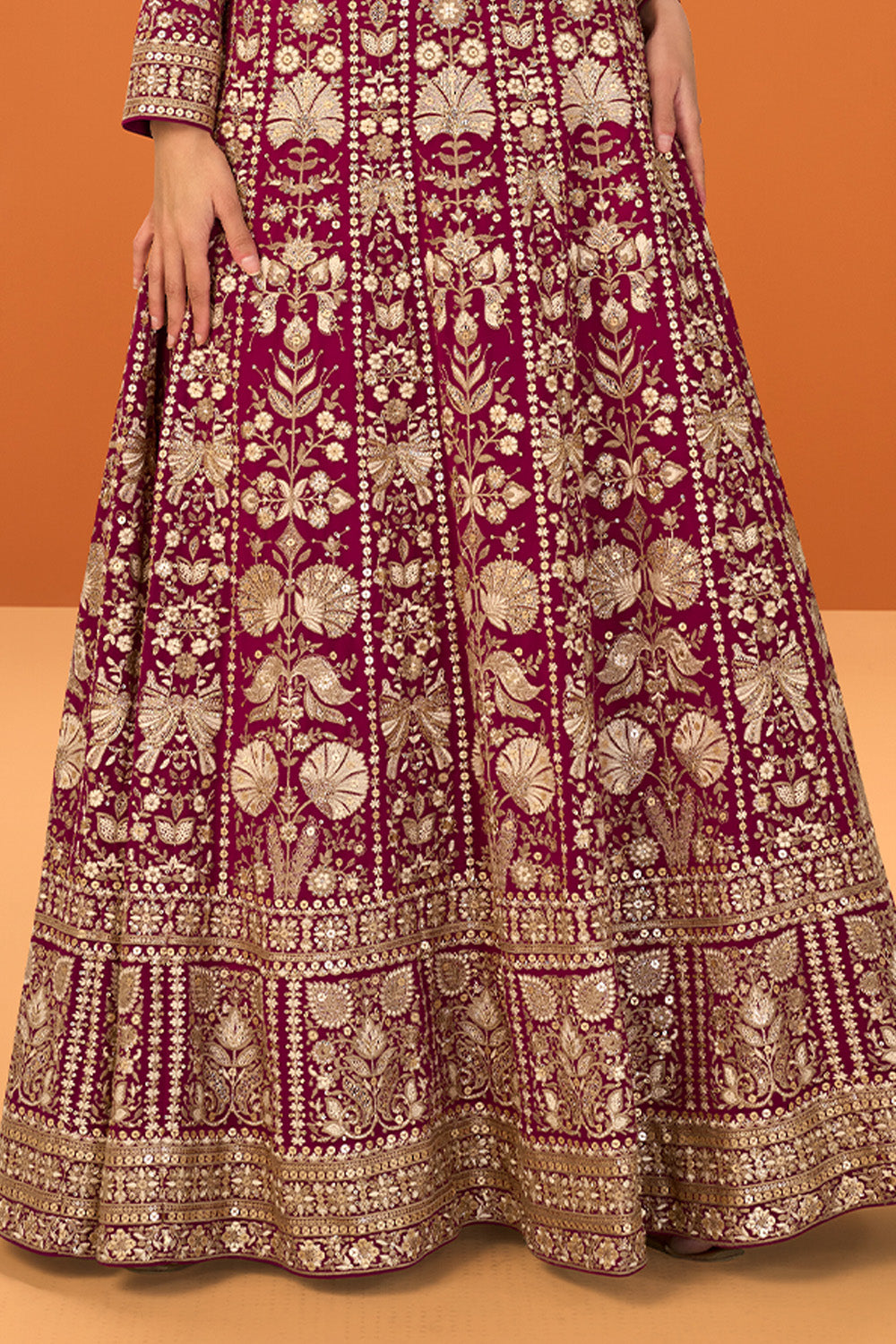 Rani Georgette Heavy Embroidered Floor-Length Suit