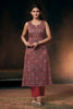 Maroon Muslin Printed And Mirror Work Kurta Set