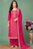 Rani Silk Bandhani Printed and Zari Woven Unstitched Suit Fabric