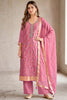 Pink Silk Resham And Zari Woven Unstitched Suit Fabric