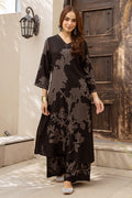 Black Rayon Cotton Floral Printed Kurta Set With Palazzo