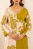 Light Green Rayon Cotton Floral Printed Kurta Set With Palazzo