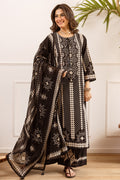 Black Cotton Printed Suit with Palazzo