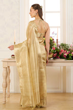 Golden Tissue Zari Woven Saree