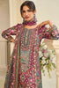 Light Maroon Crepe Silk Kashmiri Jamawar Printed And Embroidered Suit With Pallazo