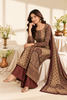 Wine Velvet Digital Printed Unstitched Suit Fabric