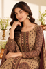 Wine Velvet Digital Printed Unstitched Suit Fabric