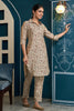 Beige & Green Color Muslin Printed Co-Ord Set