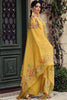 Mustard Color Crepe Embroidered Unstitched Suit Material