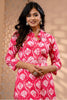 Pink Color Muslin Printed Co-Ord Dress