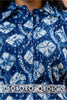 Blue Color Printed Muslin Co-Ord Dress