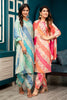 Blue & Turquoise Color Muslin Printed Straight Suit