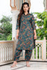 Green Color Printed Muslin Co-Ord Set