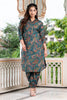 Green Color Printed Muslin Co-Ord Set
