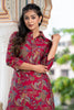 Magenta Color Printed Muslin Co-Ord Set