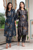 Navy Blue Color Muslin Printed Kurta Set