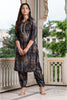 Black Color Muslin Printed Kurta Set