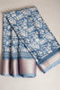 Royal Blue Color Cotton Silk Printed Saree