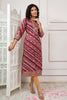 Maroon Colour Cotton Printed Kurti