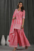 Pink Colour Cotton Embroidered Gharara Suit