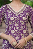 Purple Color Cotton Printed Suit