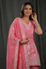 Pink Colour Cotton Embroidered Gharara Suit