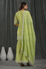Pista Green Colour Cotton Embroidered Gharara Suit