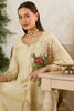 Cream Embroidered Crepe Silk Anarkali Suit