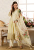 Cream Embroidered Crepe Silk Anarkali Suit