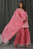 Pink Colour Cotton Embroidered Gharara Suit