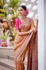 Orange Color Weaving Upada Silk Saree