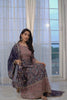 Navy Color Cotton Embroidered Straight Suit