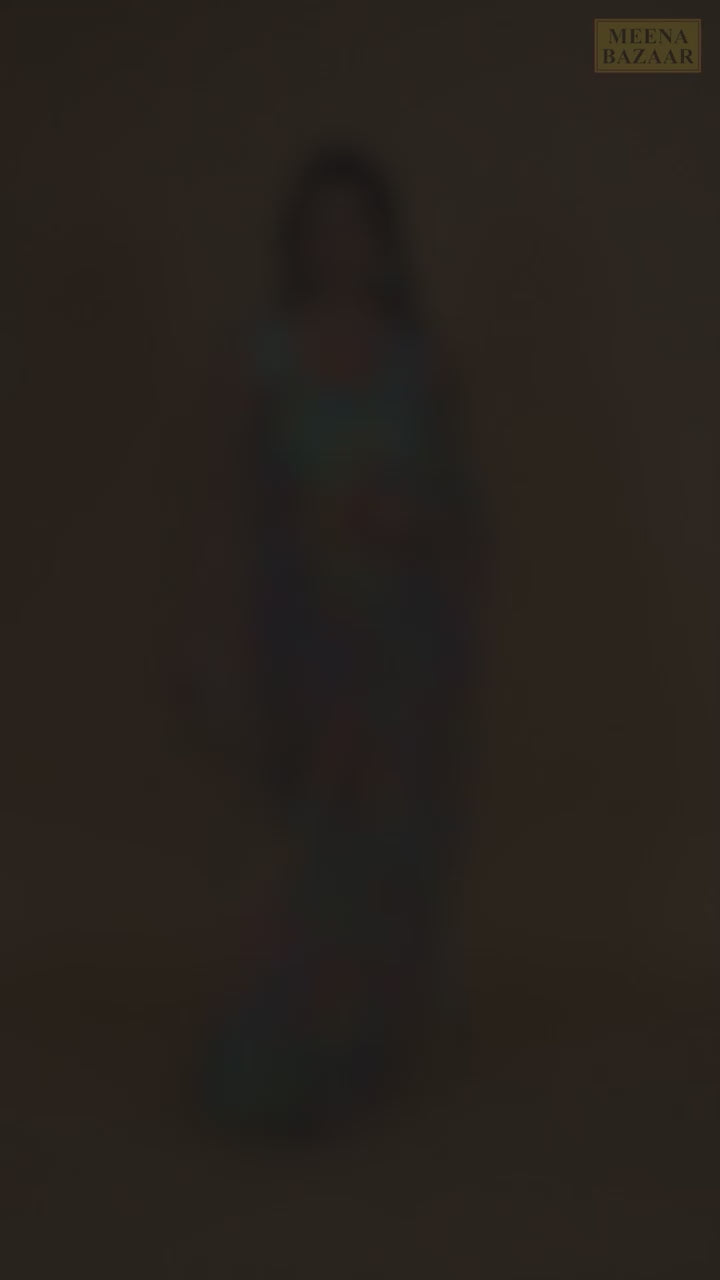 Multi-Color Printed Organza Saree