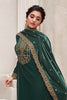 Bottle Green Color Velvet Embroidered Unstitched Suit Material