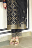 Black Color Chanderi Silk Zari Woven Suit