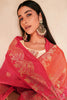 Cream Color Silk Embroidered Unstitched Suit Material.