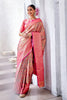 Fuchsia Color Silk Woven Saree