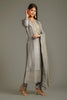 Grey Embroidered Silk Suit Set