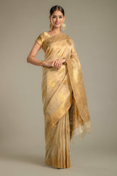 Golden Colour Tissue Silk Saree