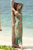 Sea Green Color Organza Digital Print Unstitched Suit Material