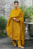 Mustard Color Silk Embroidered Suit Material