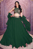 Green Colour Georgette Lehenga.