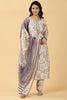 Cream Color Chanderi Printed Suit