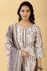 Cream Color Chanderi Printed Suit